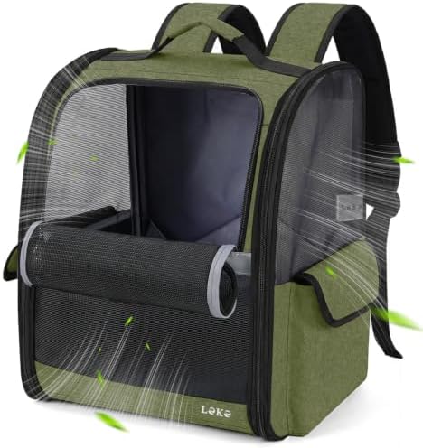Lekereise Dog Carrier Backpack for Small Medium Dogs Cats up to 18 lbs by Lekereise