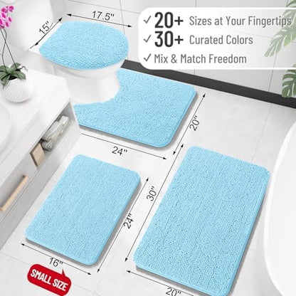 OLANLY Bathroom Rugs 30x20, Extra Soft Absorbent Chenille Bath Rugs - Image 2