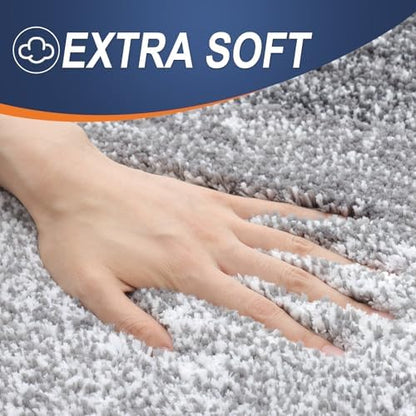 OLANLY Bathroom Runner Rug 59x17, Extra Soft Absorbent Microfiber Bath Rugs - Image 3