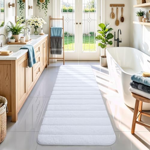 AROGAN Extra Long Bathroom Runner Rugs 24x80 Inch Bath Rug Non Slip by AROGANAREARUG