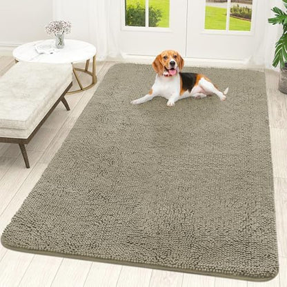 OLANLY Dog Door Mat for Muddy Paws 70x46, Super Absorbent Chenille Mud Mat by OLANLY