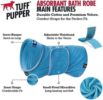 Tuff Pupper Fast Drying Dog Bath Robe | 800 GSM Plush Dog Towel - Image 2
