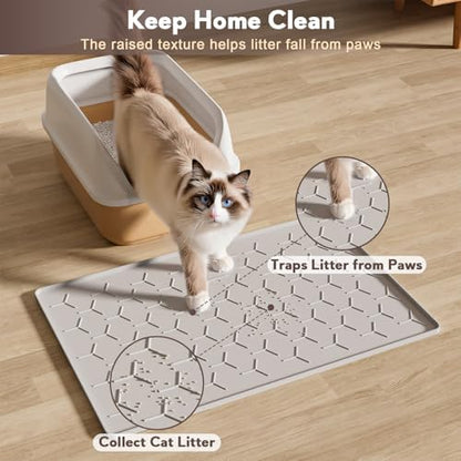 Garoopion Silicone Cat Litter Mat 24×16 inch - Image 3