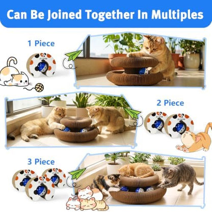 Cat Toys & Cardboard Cat Scratcher - Image 3