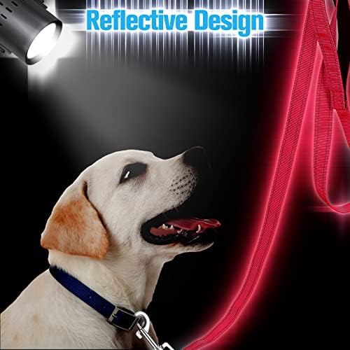 6 Pack Dog Leashes for Large Dogs, Reflective Nylon, Padded Handle, 5 ft - Image 5