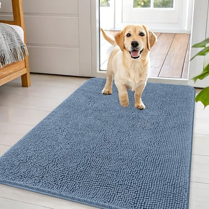 OLANLY Dog Door Mat for Muddy Paws 44x32, Super Absorbent Chenille Mud Mat by OLANLY