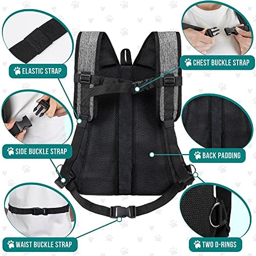 PetAmi Dog Front Carrier Backpack, Adjustable Dog Pet Cat Chest Carrier Backpack - Image 5