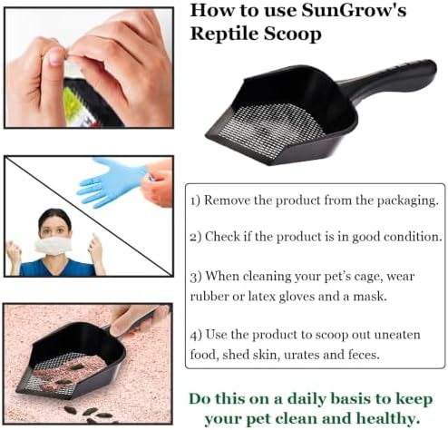 SunGrow Reptile Litter Scoop, Pointed Edge - Image 5