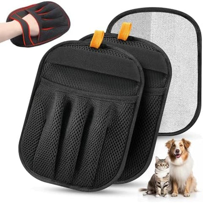 2Pcs Pet Hair Removal Gloves Cat & Dog, Electrostatic Reusable Remover Tool by Salhap