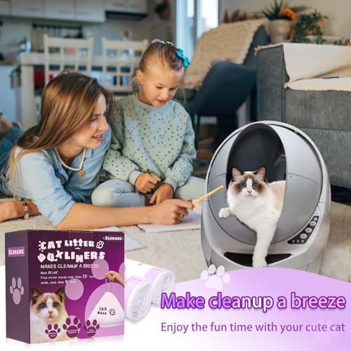 Elzrghs 100 Pack Drawstring Cat Litter Box Liners Compatible - Image 6