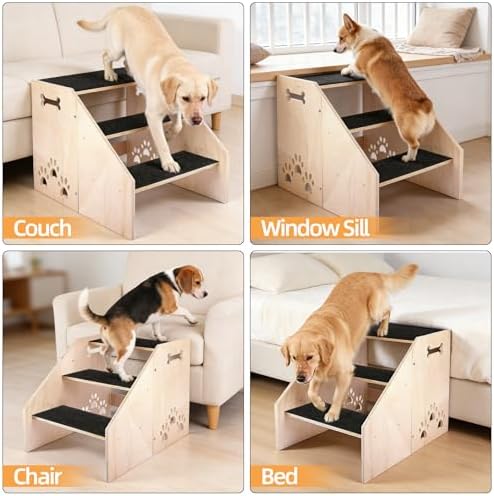 Dog Step, Wooden 3-Step Dog Stairs - Image 6