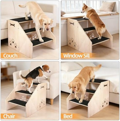 Dog Step, Wooden 3-Step Dog Stairs - Image 6