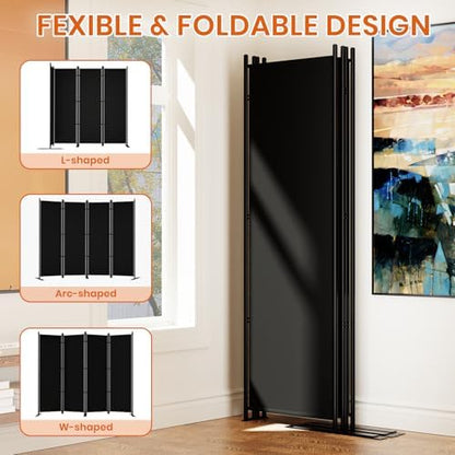 SUNALLY Room Divider Privacy Screens, 8 Panel Divider - Image 4