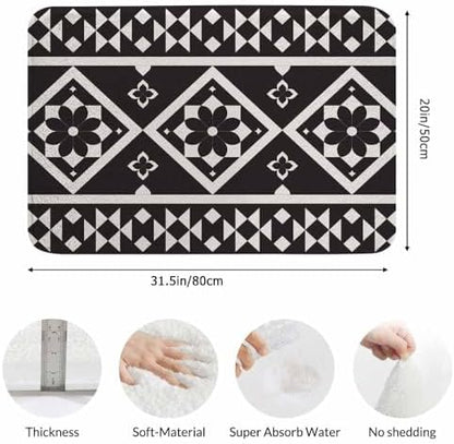 Geometric Ethnic Pattern Bath Mat - Image 3
