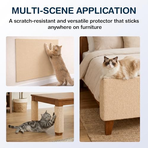 157.5" x 15.8" Cat Scratch Furniture Protector, Self-Adhesive Couch Protector - Image 4