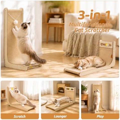 26.8" Sisal Cat Scratcher for Indoor Cats - Image 5