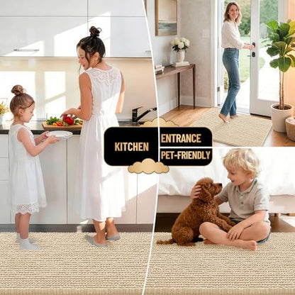 OLANLY Thick Chenille Bathroom Runner Rugs 47x20, Absorbent Bath Mat - Image 6