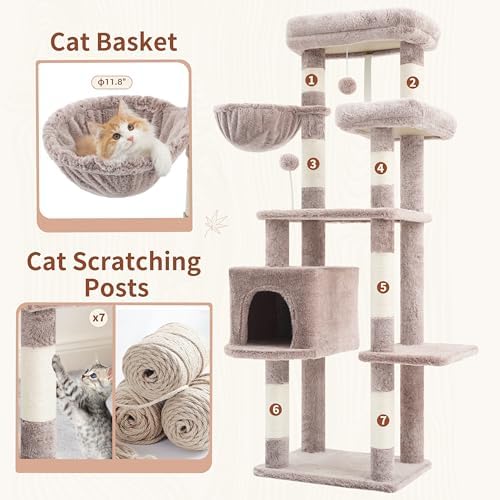 Gitelsnour 55.1'' Cat Tree Tower - Image 5