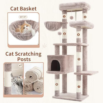 Gitelsnour 55.1'' Cat Tree Tower - Image 5