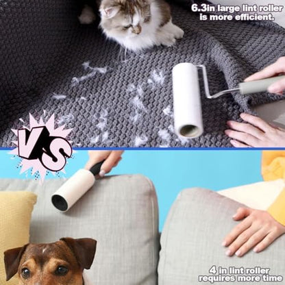 Large Lint Rollers for Pet Hair Extra Sticky，6.3'' Wide Remover - Image 3