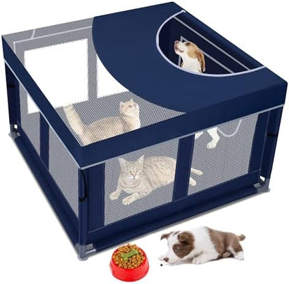 Dog Kitten Playpen with Play Pen Cover by ZIKOPOMI
