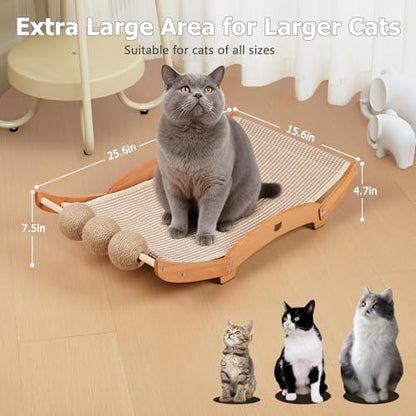 3 in 1 Sisal Cat Scratcher Bed, Solid Pine Cat Scratcher - Image 3