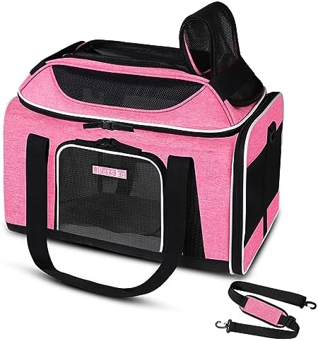 Petskd Top-Expandable Small Pet Carrier 18"x13"x9.5" Airline Approved by Petskd