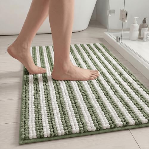 Chenille Bathroom Rug Non Slip Washable, Absorbent Bath Mat by Unknown