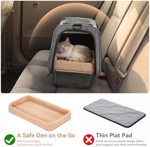 PETSFIT Cat Carrier Soft with Patented Safety Buckles, Safe - Image 4