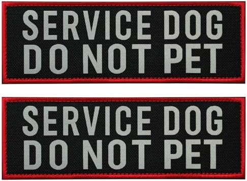 2 Pcs Reflective Service Dog Do Not Pet Patch Set by FITZNORA