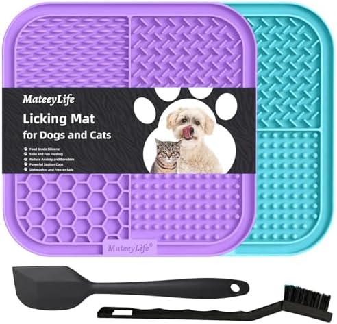 MateeyLife 2PCS Large Lick Mat for Dogs and Cats, Licking Mats for Dog Anxiety by MateeyLife