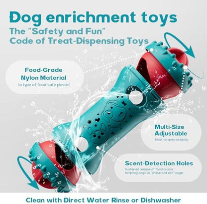 Interactive Dog Toys, Adjustable Treat Dispensing Toy to Keep Them Busy - Image 6