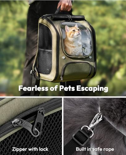 Pecute Cat Backpack Carrier, Large Space Cat Bubble Backpack - Image 5