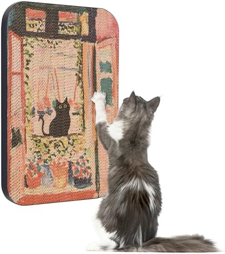 Cat Wall Scratcher, Art Cat Scratching Board by LESISSMER