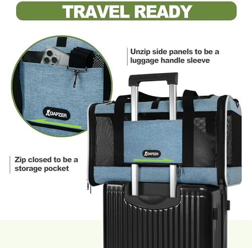 GAPZER Cat Carrier 18 x 11 x 11 Top Loading Soft Pet Travel Bag Over 15lbs - Image 5
