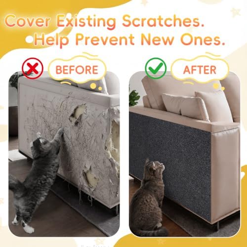 Cat Scratch Furniture Protector, Self-Adhesive Cat Couch Protector - Image 4