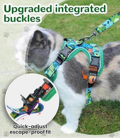 Halypet Cat Harness and Leash Set, Escape Proof Adjustable Harness - Image 3