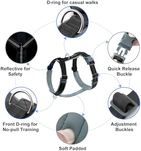 Plutus Pet No Pull Dog Harness, Adjustable Nylon Harness - Image 2
