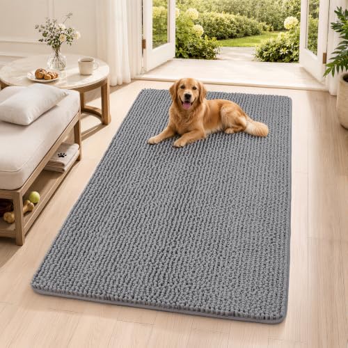 Ophanie Dark Grey Door Mat Runner 60x36, Muddy Mats by Ophanie
