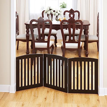 PAWLAND Wooden Freestanding Foldable Pet Gate - Image 3
