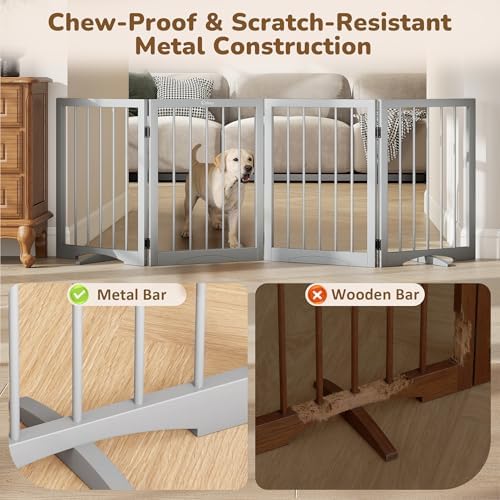 Free Standing Dog Gate Indoor, Foldable Dog Gate - Image 3