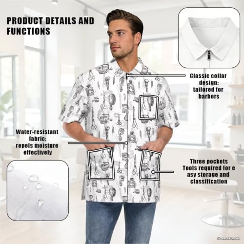 Funny Print Barber Jackets & Smocks - Image 5