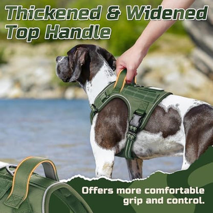 rabbitgoo Tactical Dog Harness for Large, No Pull Military Service Vest - Image 6