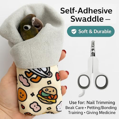 Bird Nail Clippers, Parrot Grooming wrap, 2in1 - Image 2