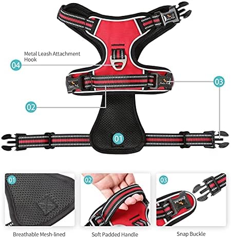 HEELE Dog Harness, Reflective Front Clip Vest - Image 6