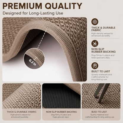 15'' Wide Long Bath Runner Mat, Super Absorbent Non-Slip Bathroom Rug - Image 2