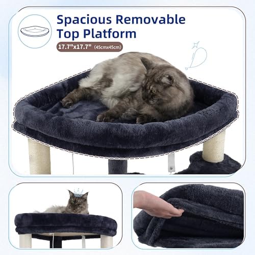 Gitelsnour Corner Cat Tree, All Sisal Multi-Cat Scratching Posts GCT035G - Image 3