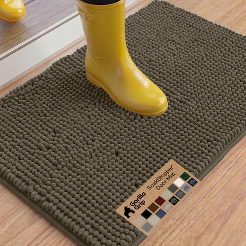 GORILLA GRIP SoakSTOPPER Dog Door Mat, Machine Wash Dry, 36x24 Cappuccino by GorillaGrip
