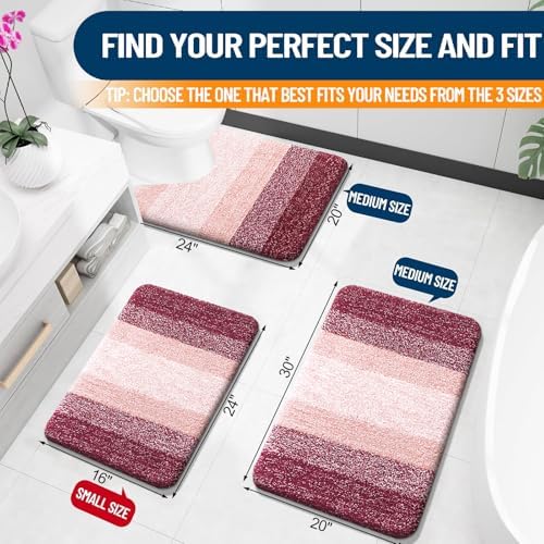 OLANLY Large Bathroom Rugs 50x30, Extra Soft Absorbent Microfiber Bath Rugs - Image 2