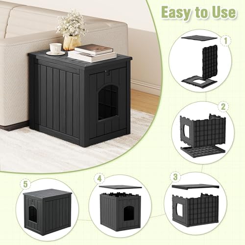 Cat Litter Box Enclosure, Feral Outdoor Cat Enclosure Weatherproof - Image 6